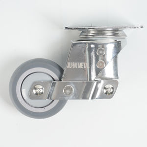 3/4/5 pouces acier chromé TPR plaque d'absorption des chocs roulette roulette duo roulettes encastrées roue chaise de bureau roulettes - Product Image 1