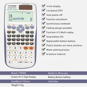 <span class=keywords><strong>Calculadora</strong></span> Científica para Estudiantes de Ingeniería 991es Plus 417 Funciones Material Plástico Función de Calendario - Product Image 3