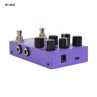 Pédale de Delay Stéréo M-VAVE ELEMENTAL PRO pour Guitare - 9 Algorithmes, Durée 100-1200ms, Contrôles PARAM/MOD, Alimentation DC 9V/USB-C, pour Live et Studio