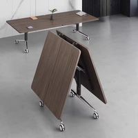 Table de conférence mobile multifonctionnelle extensible, pliable, pour la formation, longue table de bureau, grande table de bureau en mélamine