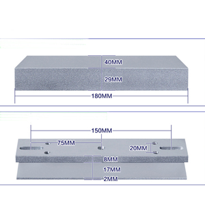 高強度フレームレスガラスドア180kg 280kg磁気EMロック<span class=keywords><strong>U</strong></span>取り付けブラケットアクセス制御電気ドアロック用 - Product Image 4