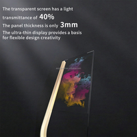 Pantalla OLED Transparente de 30/55 Pulgadas de Alta Resolución, Soporte de Piso para Interiores, Publicidad para Tiendas Minoristas, Centros Comerciales, Exposiciones, OEM