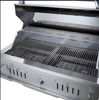 Barbecue professionnel moderne à rôtissoire en acier inoxydable, gril à charbon de bois pour poulet rôti, hauteur réglable, sécurité flamme, facile à utiliser