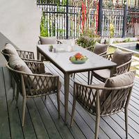 Table et chaises d'extérieur nordiques pour terrasse, table et chaises de loisirs pour cour et balcon