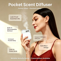 Diffuseur d'arômes électrique sans eau de poche, rechargeable, mini diffuseur d'arômes avec technologie à deux fluides pour la maison et l'extérieur
