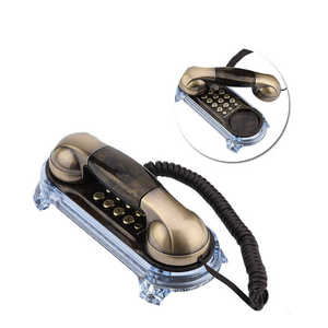 <span class=keywords><strong>Mini</strong></span> téléphone mural rétro antique, téléphone filaire, téléphone fixe, téléphone vintage pour la maison, l'hôtel - Product Image 6