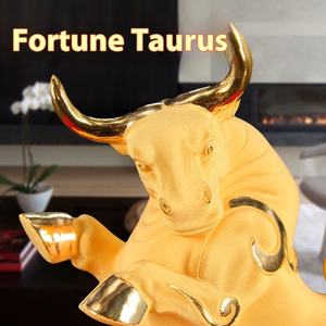 Dodici segni zodiacali Taurus ornamenti in resina eco-friendly anno bue mascotte per l'inaugurazione della casa svettante sabbia Taurus svettanti regali artigianali - Product Image 2