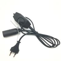Eu us uk lampe à sel cordon d'alimentation ca avec gradateur en ligne et câble de fil de support de lampe e14 interrupteur marche/arrêt gradateur de lumière