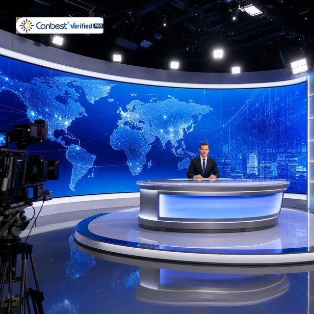 DM COB 0.7 P0.9 P1.2 P1.5 Indoor Micro LED Video Wall for Broadcast Studio News Room Professional Video Display Screen