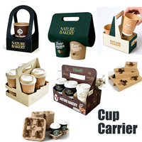 Porte-gobelets empilables pour 2, 4 ou 6 boissons, plateaux à emporter, porte-gobelets durables pour emporter, porte-gobelets à café pour service de livraison de nourriture