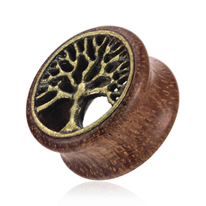 Expansores de Oreja Unisex Retro con Diseño de Árbol de la Vida, Túneles de Madera para Oreja, Tapones para Oreja, Joyería Corporal para Bodas, Regalo Moderno - Product Image 2