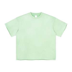 T-shirts surdimensionnés coupe lourde Tee-shirt délavé à l'acide à manches courtes 360 GSM 100% coton pour hommes emballage personnalisé tricoté vierge - Product Image 2