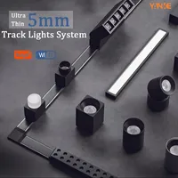 Rail magnétique LED fin de 5 mm, système d'éclairage linéaire pour plafond, lampe magnétique mince DC48V, éclairage d'intérieur moderne pour la maison (projecteur/spot)