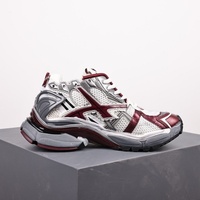 Chaussures de course à plateforme effet usé, en maille et cuir synthétique, design patchwork, fermeture à lacets, absorption des chocs, très vendues