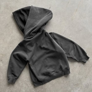 Sweat à capuche oversize épais et lourd en polaire, coupe ample, personnalisable avec logo, double capuche, style baggy - Product Image 3