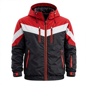 Chaqueta Casual Acolchada para Hombre, con Bloques de Color, Cortavientos, Transpirable, Cierre de Cremallera, Estilo Deportivo, para Invierno, Material de Nailon y Poliéster - Product Image 1