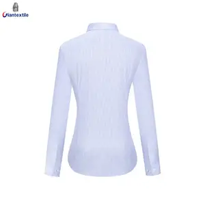 RTS 10 Options 100% Cotton Women's Business Formal Shirt Anti-wrinkle Non Iron Dress Shirt For Women