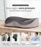 Coussin orthopédique antidérapant en gel à mémoire de forme pour le coccyx, soulagement de la douleur du bas du dos et du coccyx, coussin de siège confortable pour chaise, voiture, bureau