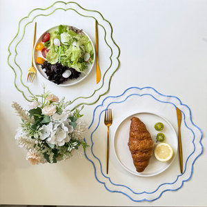 Thêu Thiết Kế Hiện Đại <span class=keywords><strong>Linen</strong></span> / Cotton Placemat Nhỏ Khăn Ăn Chống Bụi Chống-Trượt Nước Có Thể Giặt Không Phai Mềm Đám Cưới - Product Image 4