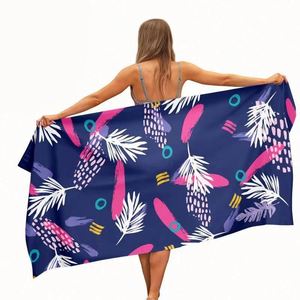 Serviette de plage et de piscine surdimensionnée en coton rayé, 36 x 70 pouces, grande et douce, pour adultes (hommes et femmes) - Product Image 1