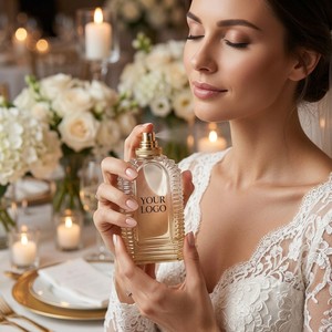 Customizing <strong>Perfume</strong> <strong>for</strong> Wedding Guests Private Label 100ml EDP Gold Ribbed Bottle Thank You Gift <strong>Oud</strong> Vanilla Fragrance Parfum - Product Image 2