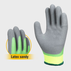 XINGYU XL Double-Coated Latex <strong>Gloves</strong> 15G Polyester Black <strong>Rubber</strong> Waterproof Winter Work <strong>Gloves</strong> Cotton Cold Proof Half-Coated - Product Image 2
