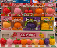 Grandes peluches ananas en TPR, ultra-douces, à récupération lente, jouet réaliste à presser en forme de fruit, anti-stress, jouet sensoriel pour filles