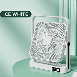 Portable <b>Table</b> Fan 4000mAh Bottom Digital Display 5 Wind Speeds Usb Flexible Rechargeable Fans Electric Desk Fan - Product Image 6