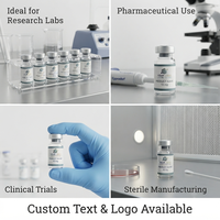 Etiquetas Personalizadas para Viales de Péptidos, Adhesivas, Resistentes al Agua, para Envases de Viales de 2ml, 5ml y 10ml