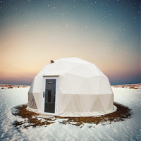 Tente de maison en dôme géodésique, transparente, transparente, pour hôtel Igloo Glamping
