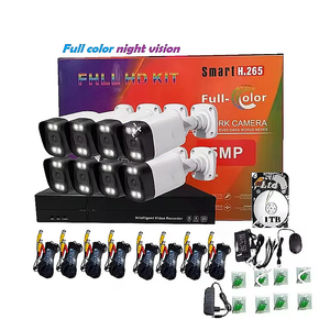 Kit Telecamere Cablate 8 Telecamere 1080P Full Color 1TB Lente 3.6mm Rilevamento Movimento per Negozi - Kit CCTV - Product Image 1