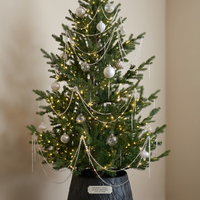 Guirlande de Noël en perles de cristal de 10 mètres, chaîne scintillante à facettes, pour décorations de mariage, ornements d'arbre, fournitures de fête festive