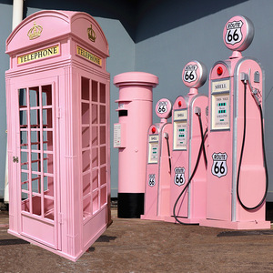 Cabine téléphonique florale rose et blanche antique pour événements, accessoires de décoration de mariage en extérieur, fournitures de fête OEM - Grande Vente - Product Image 4
