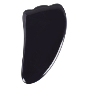 Cuerpo negro obsidiana Gua Sha raspado tablero de masaje herramienta de forma de onda de cuerpo <span class=keywords><strong>sano</strong></span> - Product Image 4