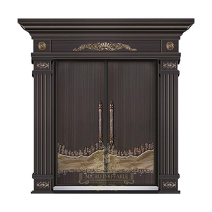 Portes <span class=keywords><strong>d</strong></span>'<span class=keywords><strong>entrée</strong></span> doubles en acier et métal, de sécurité, Design de luxe <span class=keywords><strong>d</strong></span>écoratif extérieur, avec <span class=keywords><strong>couronne</strong></span>, 1 pièce - Product Image 3