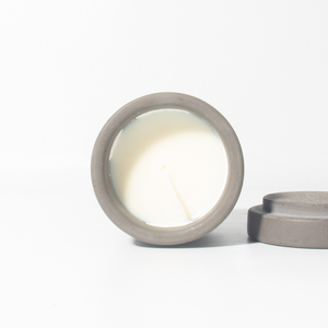 Bocaux à bougie gris en <span class=keywords><strong>béton</strong></span> naturel Conteneur à bougie en gros en usine fabriqué à la main avec un <span class=keywords><strong>couvercle</strong></span> en <span class=keywords><strong>béton</strong></span> pour la décoration de la maison - Product Image 6