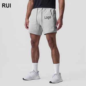 RUIQUWIN Short d'entraînement de course à séchage rapide pour hommes 100% coton vente en gros Short de basket-ball respirant motif solide - Product Image 1