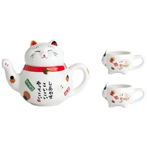 Japanese Cute Animal Cat Shape Tea Pot Tea Infuser Cup Set