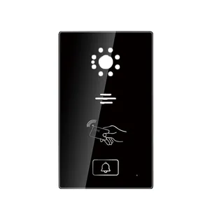 Custom Logo Pattern Black Silk Screen Printed Glass IC ID Card Reader Tempered Glass Panel