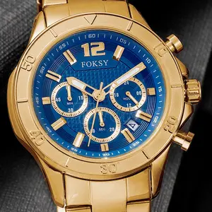 Classic Bracelet Fashion Custom Logo Wristwatch Designer Chronograph Alloy Reloj Men Wrist Luxury Quartz Watch for Men