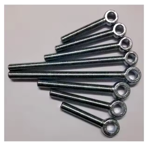 Perno de ojo de acero inoxidable estándar ISO Revestimiento de plata Sujetador de elevador de sujeción fuerte M10 M3 M4 Rosca Proveedor industrial India - Product Image 2