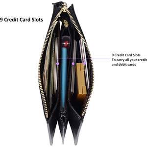 Womens <b>Small</b> Black Wristlet Clutch Purse Organizer Crossbody <b>Wallet</b> - Product Image 6