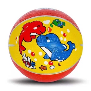 กล่องพิมพ์พองบาสเกตบอลเด็กขนาด3 # ลูกยางบาสเกตบอลการ์ตูนที่มีสีสันบาสเกตบอล - Product Image 4