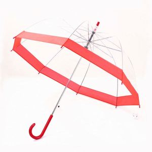 Parapluie pliant pour enfants avec motif licorne en PVC transparent, idéal pour les motos - Product Image 1