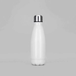 Stainless Steel Vacuum Insulated Water Bottle Bullet Shape Travel <b>Flask</b> Minimalist Design Double Wall Thermos White Silver - Product Image 3