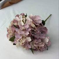 Bouquet de fleurs artificielles d'hortensias européens vintage en forme de boule, en soie, pour la décoration des événements de remise des diplômes et des bals d'Halloween