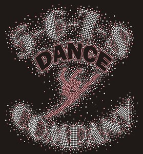 Logo Dance Company Modèles de strass Transfert Hotfix Motif Designs pour T-shirt - Product Image 1