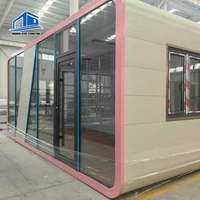 Maison-capsule en acier de luxe - Maisons-conteneurs pour usage d'appartement, design moderne, avec toilettes