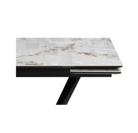 Nouveau design Table de salle à manger rectangulaire extensible moderne Mobilier de maison extensible en pierre frittée de grande taille
