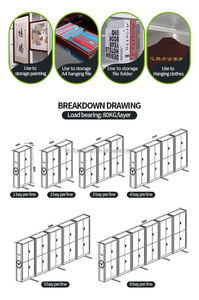 מערכת אחסון ארכיונים פלדה עמיד בפני יחידת מדפים ניידים יחידת מידוף קומפקטי ונייד לשימוש במשרד ובית החולים - Product Image 4